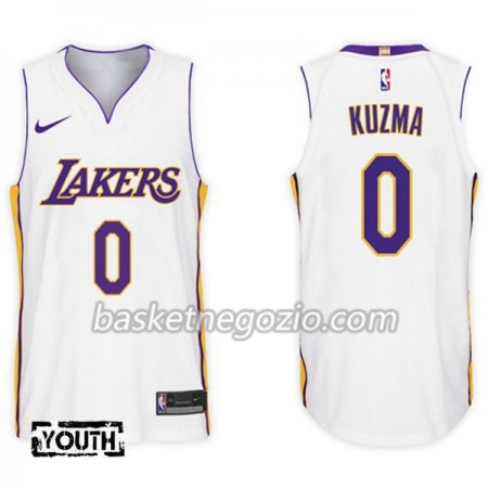 Canotte Bambino Los Angeles Lakers Kyle Kuzma 0 Nike 2017-18 Bianco Swingman